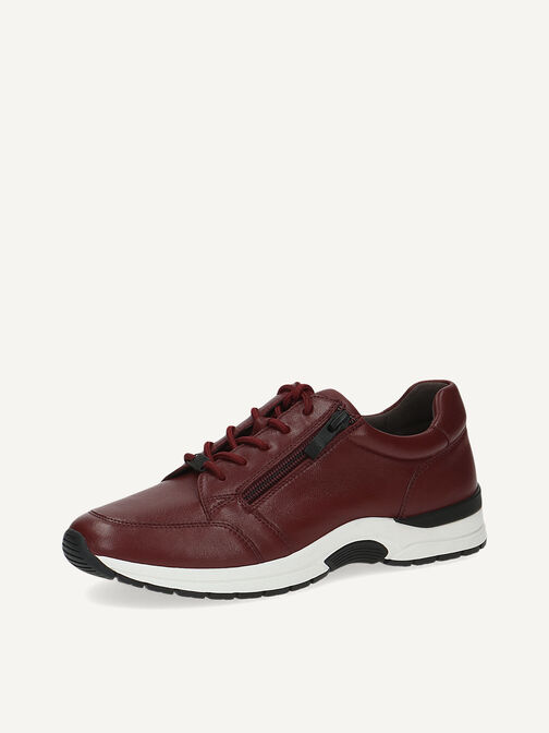 Basket en cuir - rouge, BORDEAUX NAPPA, hi-res