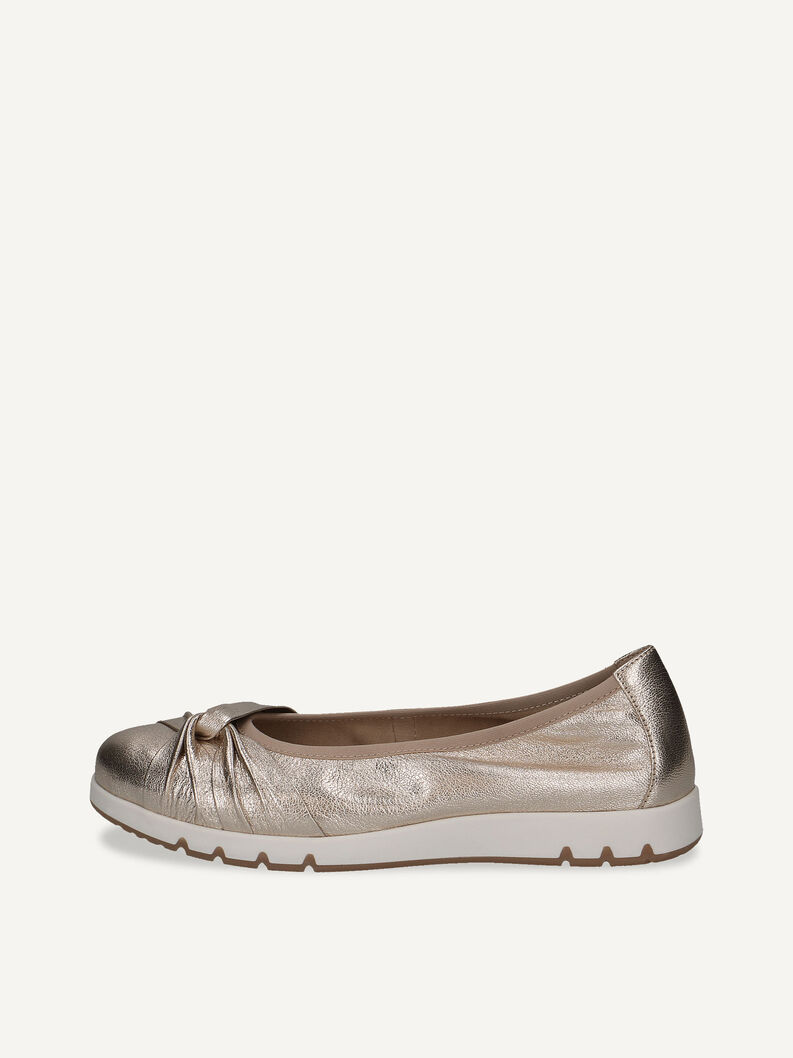 Lederballerina - metallic, PLATIN METAL., hi-res