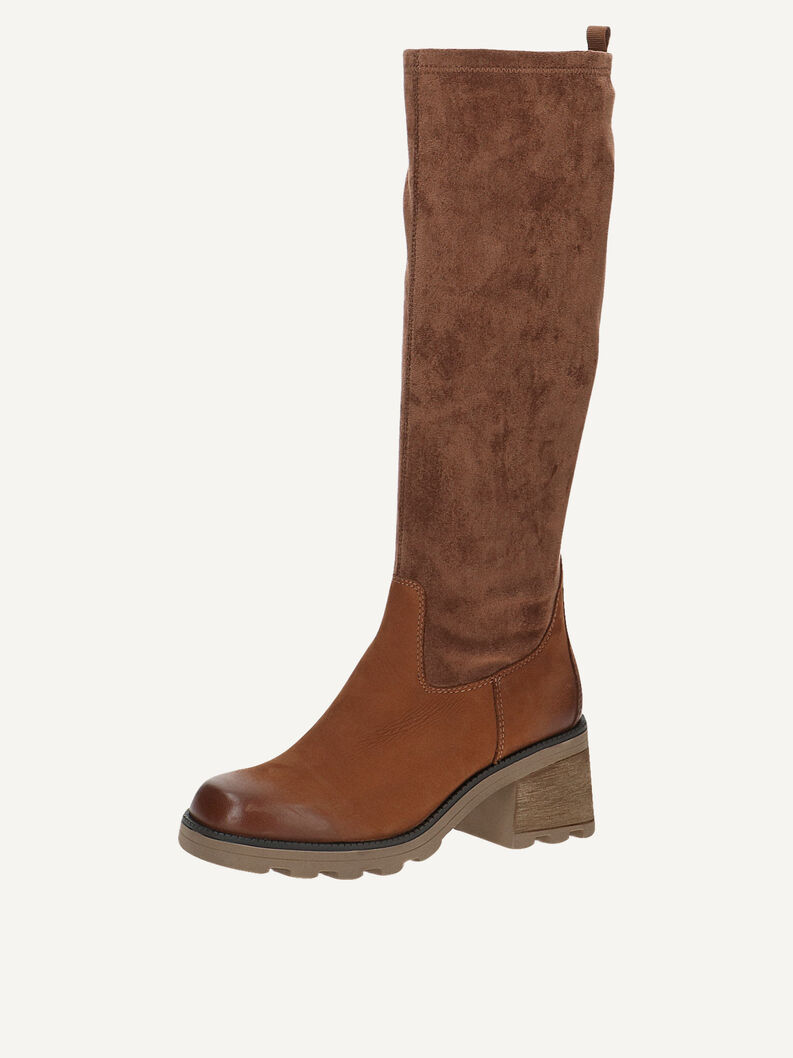 Lederstiefel - braun, COGNAC COMB, hi-res