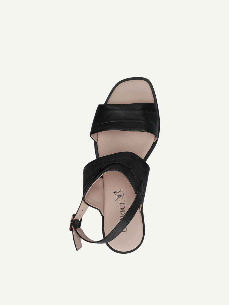 Ledersandale - schwarz, BLACK SOFTNAP., hi-res