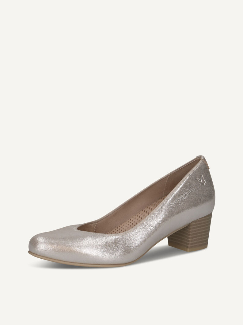 Pumps, TAUPE METALLIC, hi-res