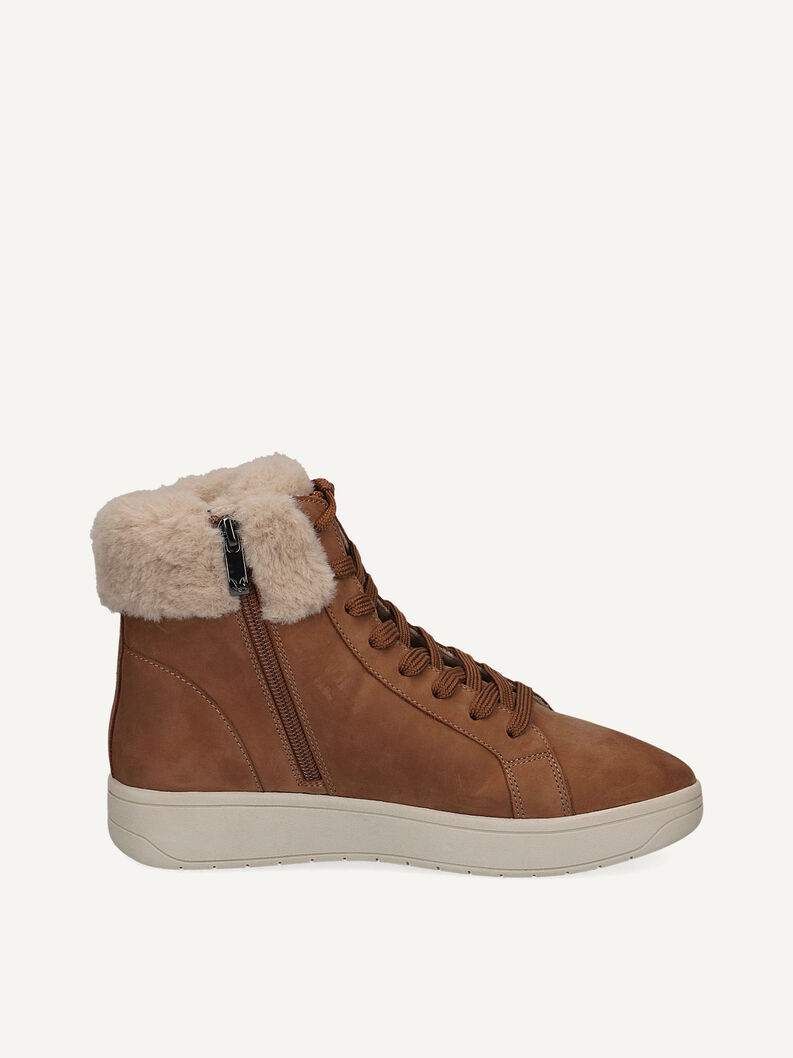 Lederstiefelette - beige Warmfutter, CAMEL NUBUC, hi-res