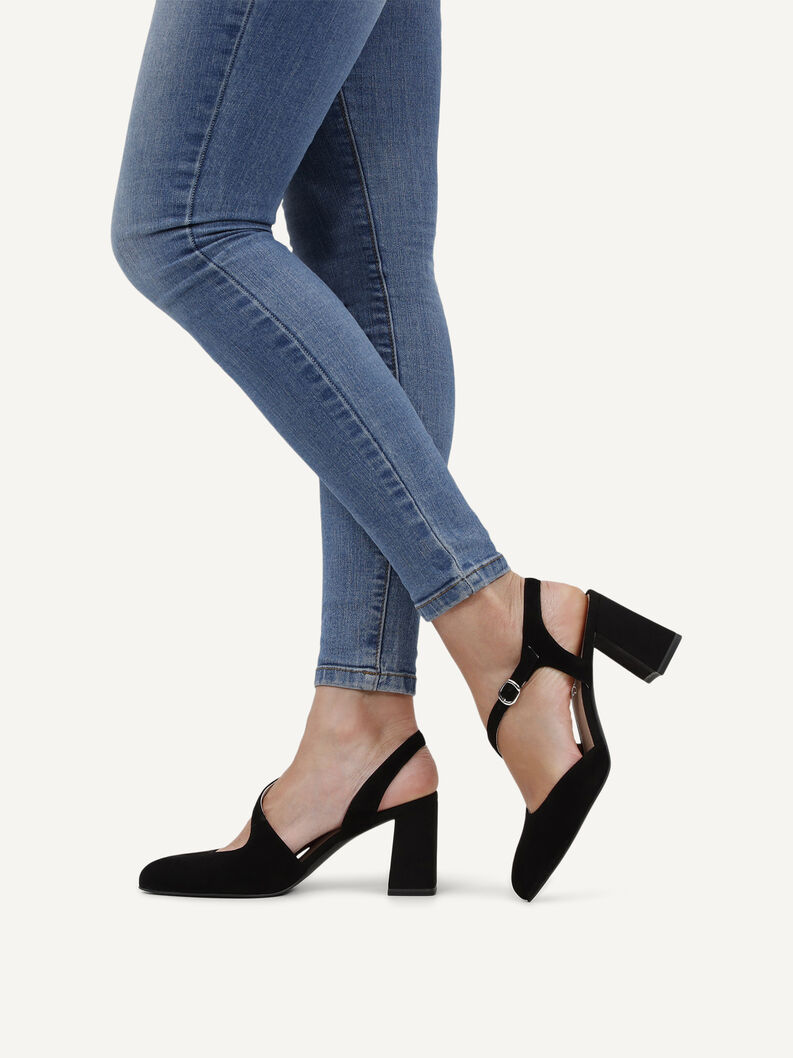 Slingpumps, BLACK SUEDE, hi-res