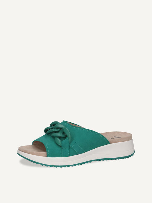 Lederpantolette - grün, EMERALD SUEDE, hi-res