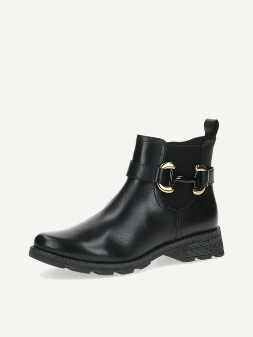 Lederstiefelette - schwarz, BLACK NAPPA, hi-res
