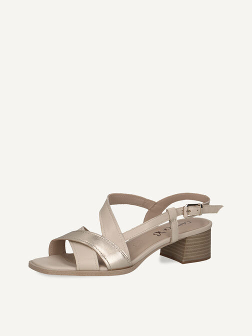 Ledersandalette - beige, OFFWHITE COMB, hi-res