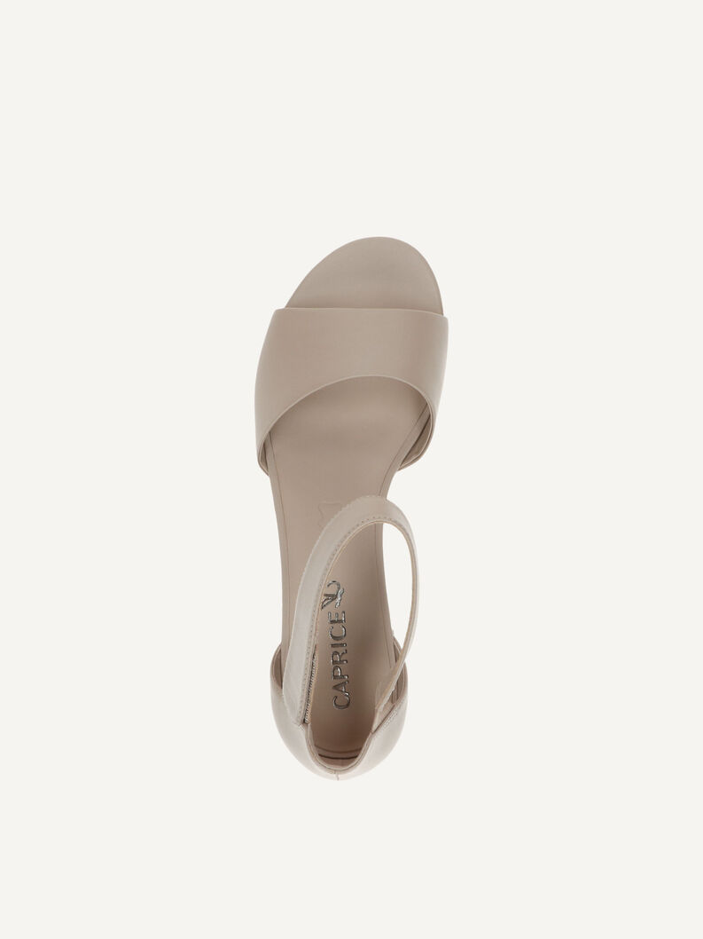 Ledersandalette - beige, BEIGE NAPPA, hi-res