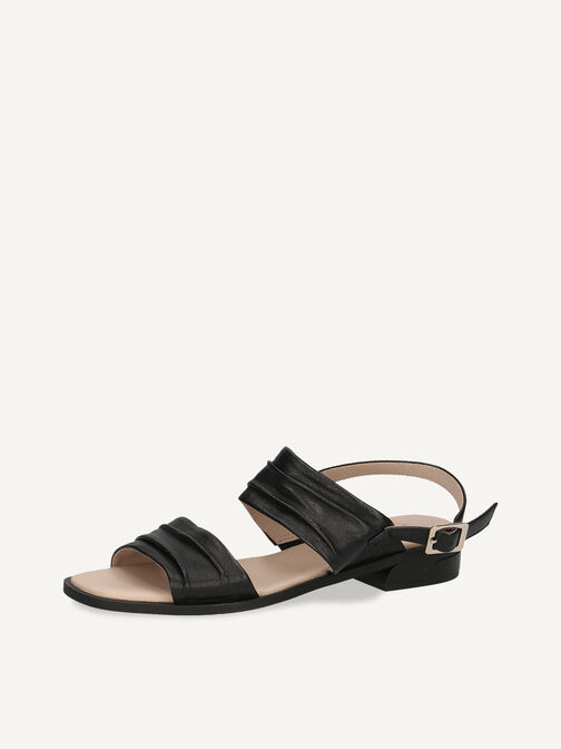 Sandale en cuir - noir, BLACK SOFTNAP., hi-res