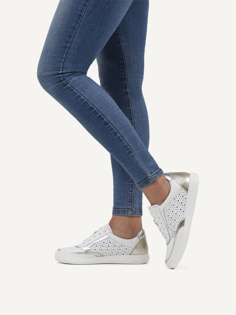 Sneaker, WHITE/SILVER, hi-res