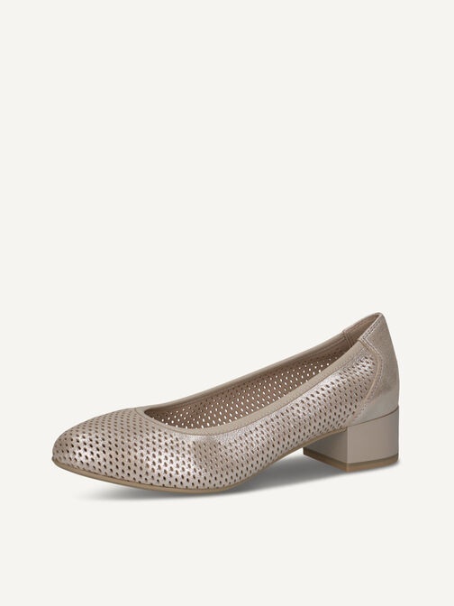 Pumps, TAUPE METALLIC, hi-res
