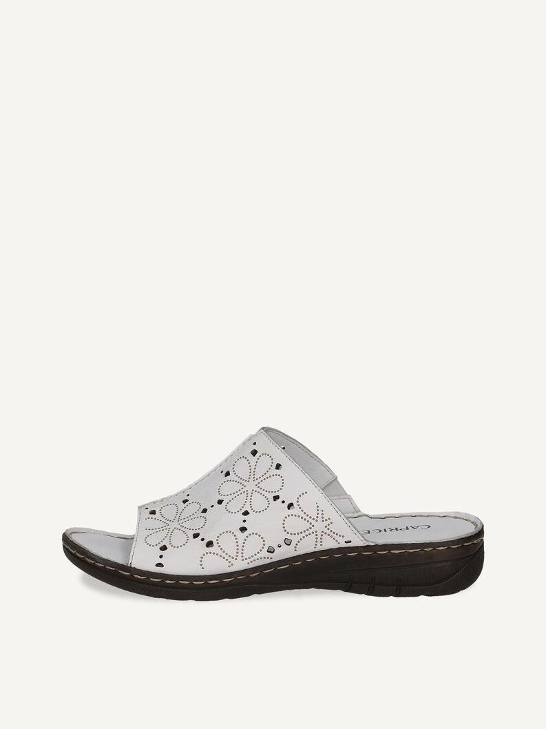 Lederpantolette - weiß, WHITE NAPPA, hi-res