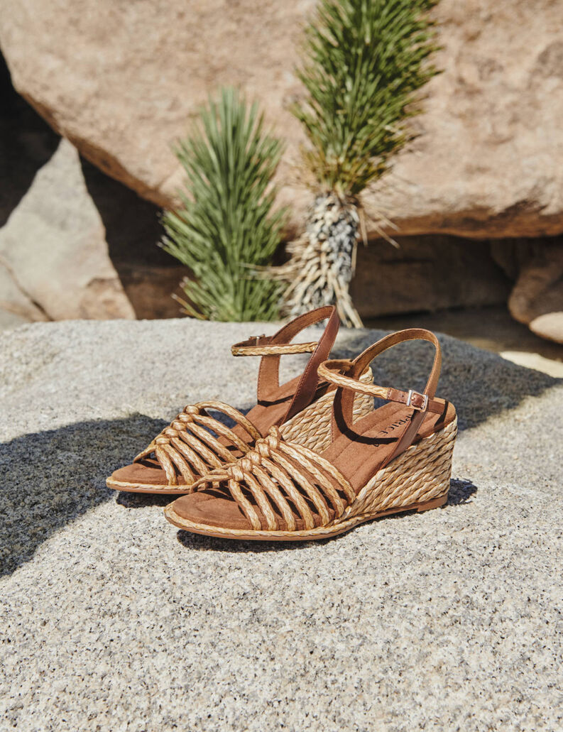 Ledersandalette - braun, BAST/COGNAC, hi-res