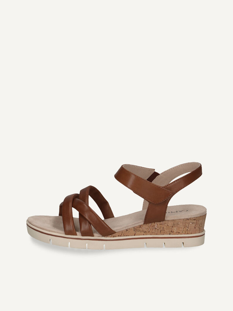 Ledersandalette - braun, COGNAC NAPPA, hi-res