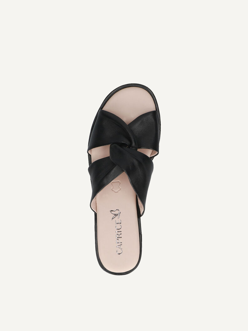 Lederpantolette - schwarz, BLACK NAPPA, hi-res