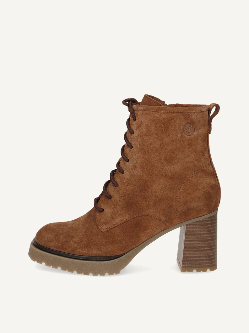 Lederstiefelette - braun Warmfutter, COGNAC SUEDE, hi-res