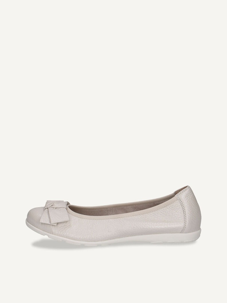 Ballerine en cuir - beige, PEARL PERL DEE, hi-res
