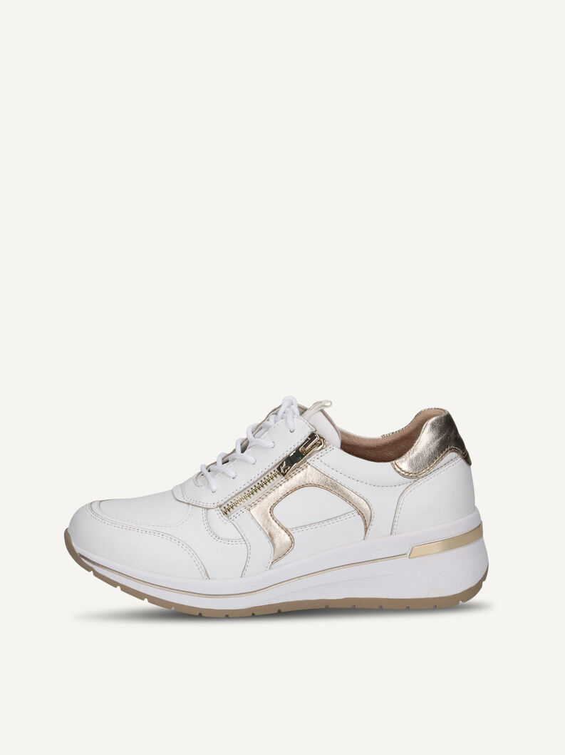 Sneaker, WHITE/LT GOLD, hi-res