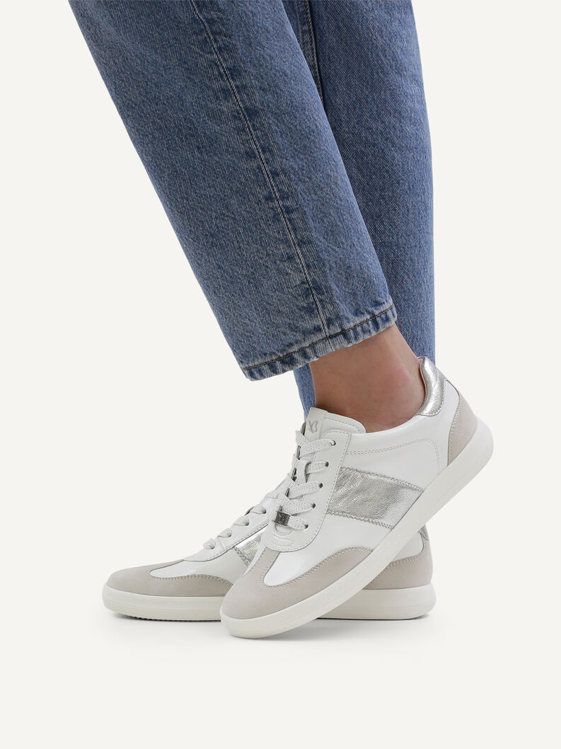 Sneaker, WHITE/SILVER, hi-res