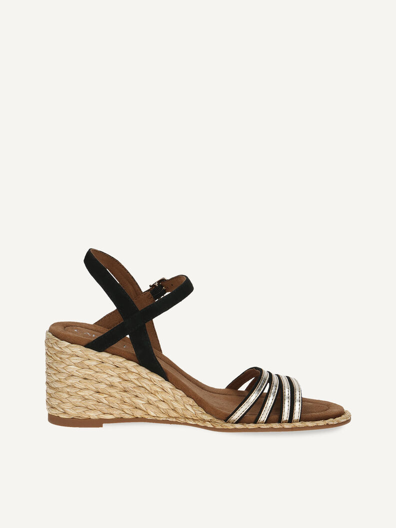 Sandalette - schwarz, BLACK/GOLD, hi-res