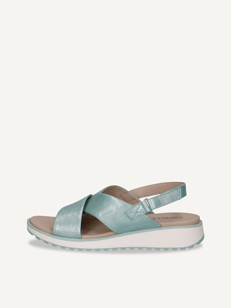 Ledersandale - türkis, TURQUOISE NAPL, hi-res