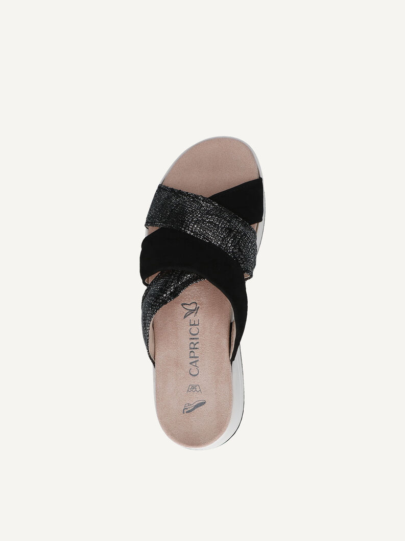 Lederpantolette - schwarz, BLACK COMB, hi-res