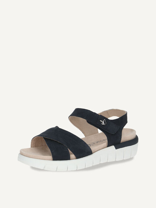 Sandale en cuir - bleu, OCEAN SUEDE, hi-res