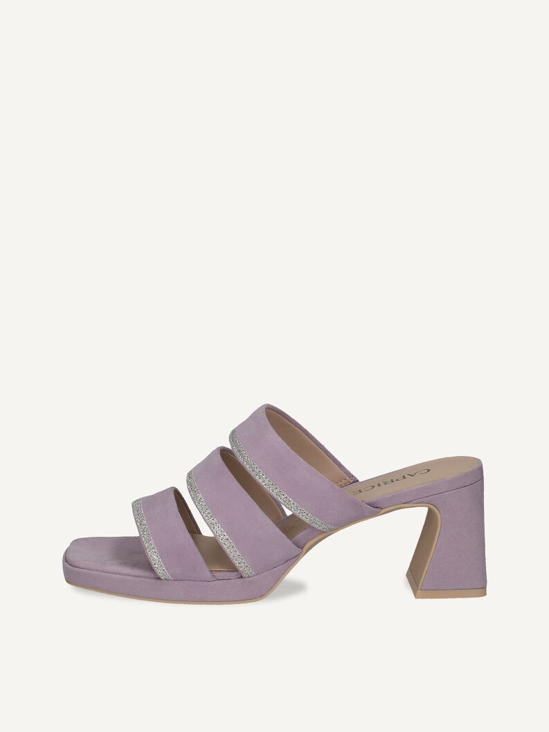 Lederpantolette - lila, LAVENDER SUEDE, hi-res