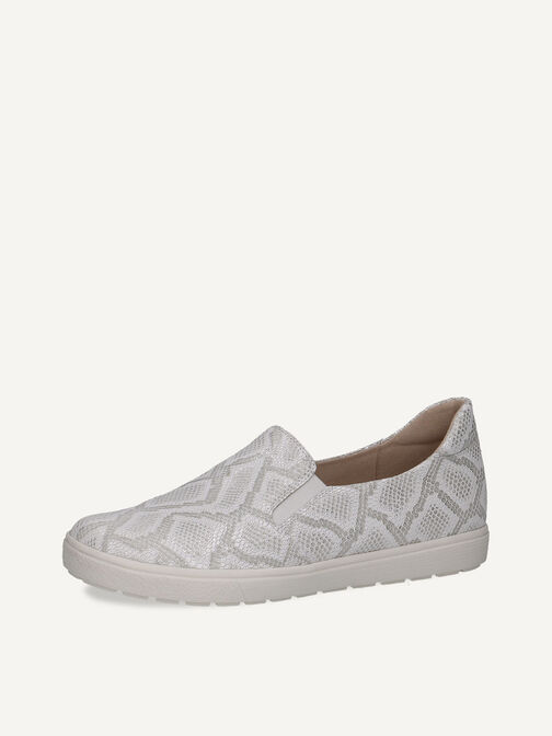 Lederslipper - weiß, WHITE REPTILE, hi-res