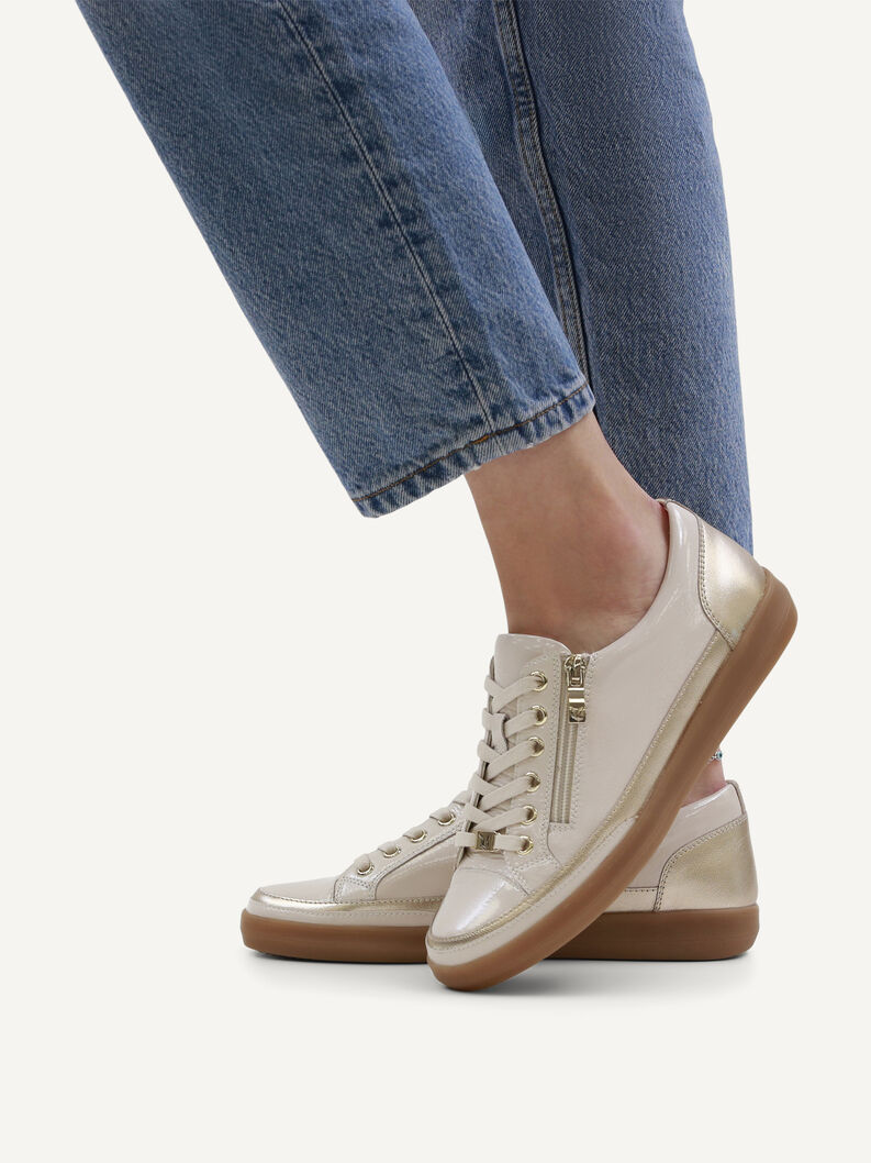 Sneaker, CREAM/GOLD, hi-res