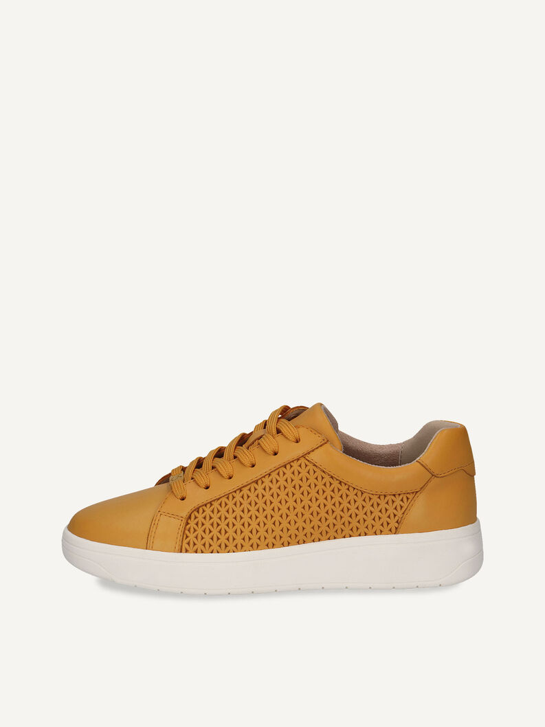 Basket en cuir - jaune, YELLOW NAPPA, hi-res