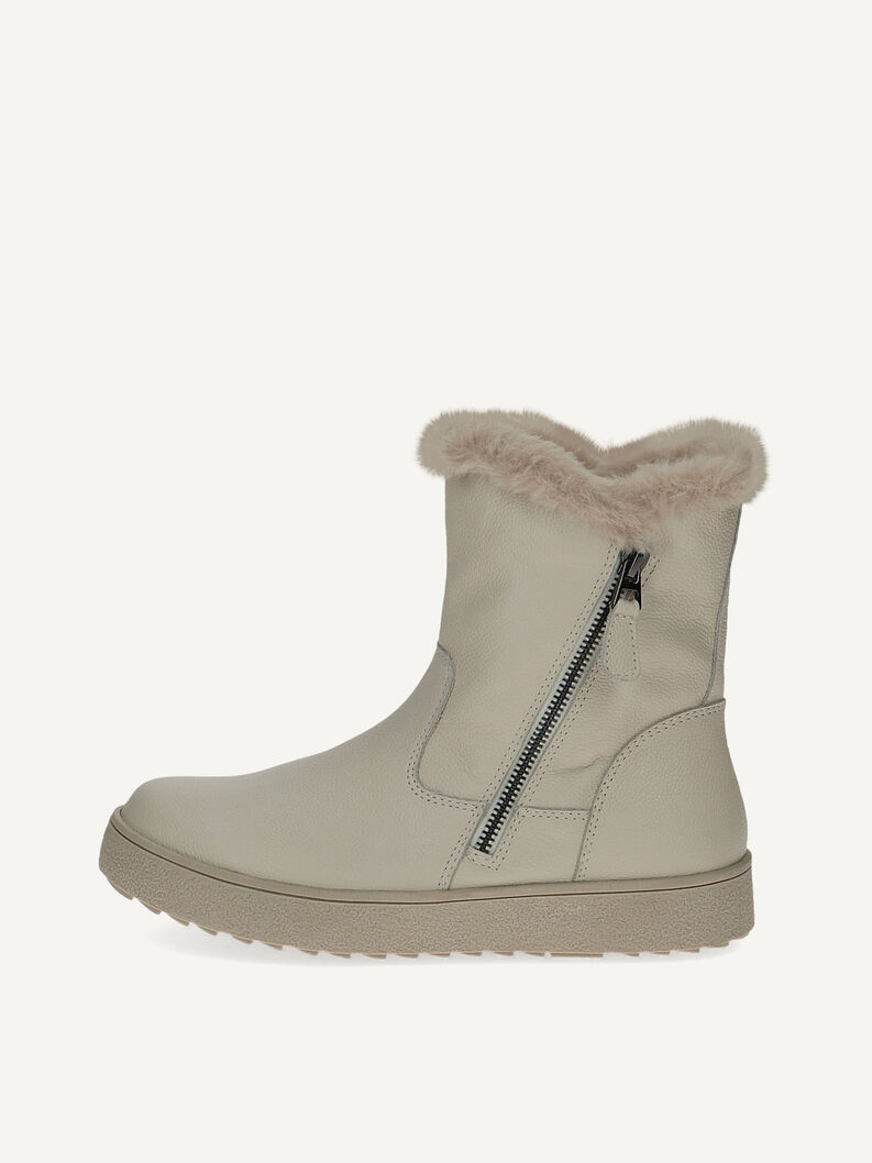 Lederstiefelette - beige Warmfutter, CREAM NAPPA, hi-res