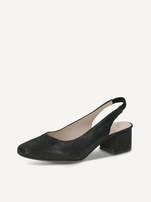 Slingpumps, BLACK METALLIC, hi-res
