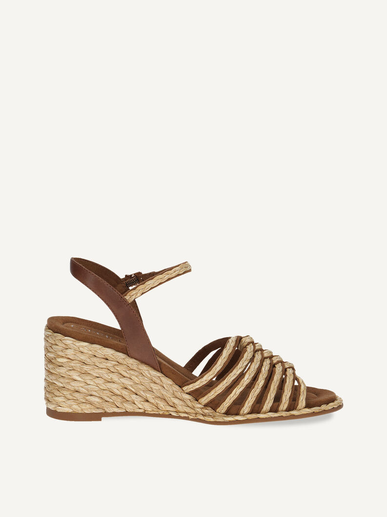 Ledersandalette - braun, BAST/COGNAC, hi-res