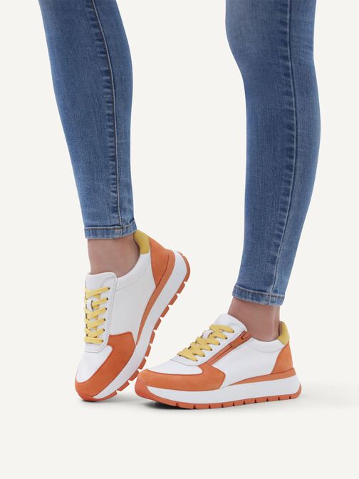 Basket en cuir - orange, ORANGE COMB, hi-res