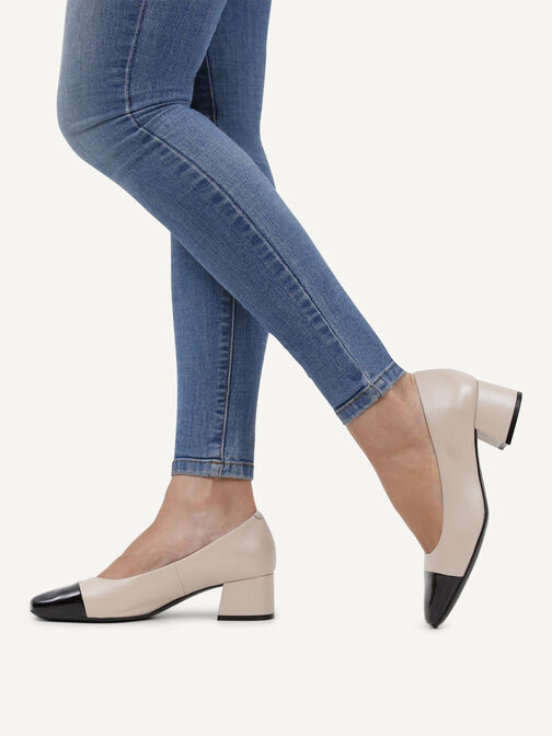Pumps, BEIGE/BLACK, hi-res
