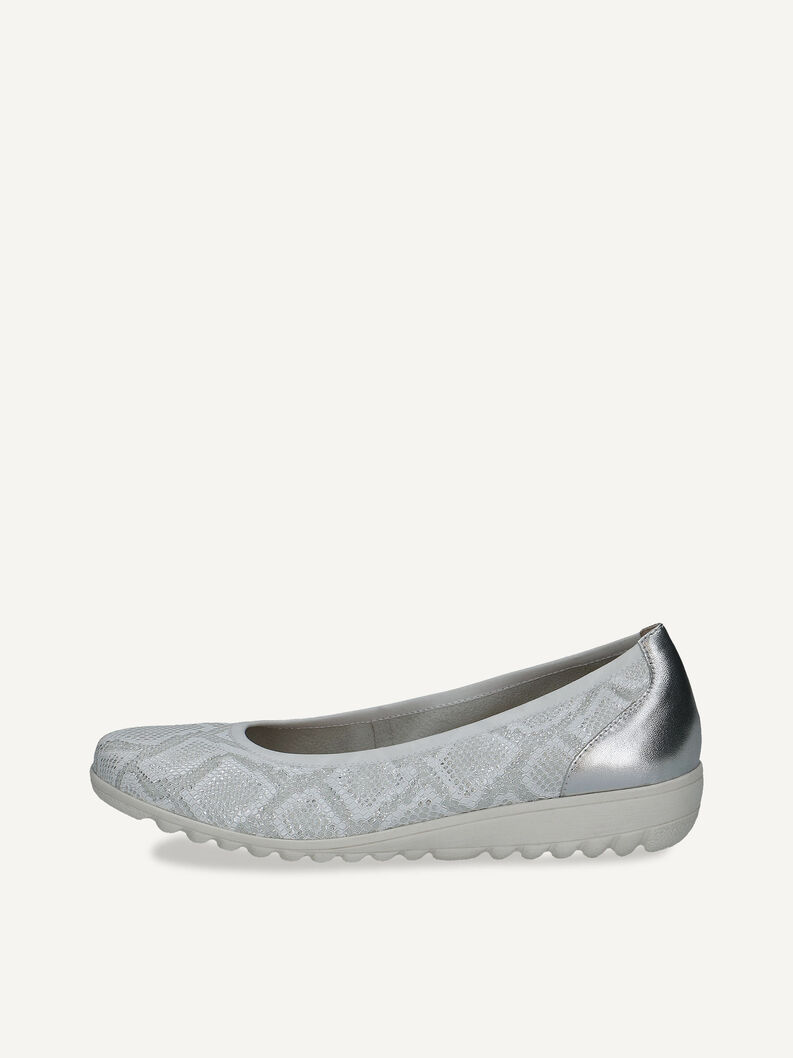Lederballerina - silber, SILVER COMB, hi-res