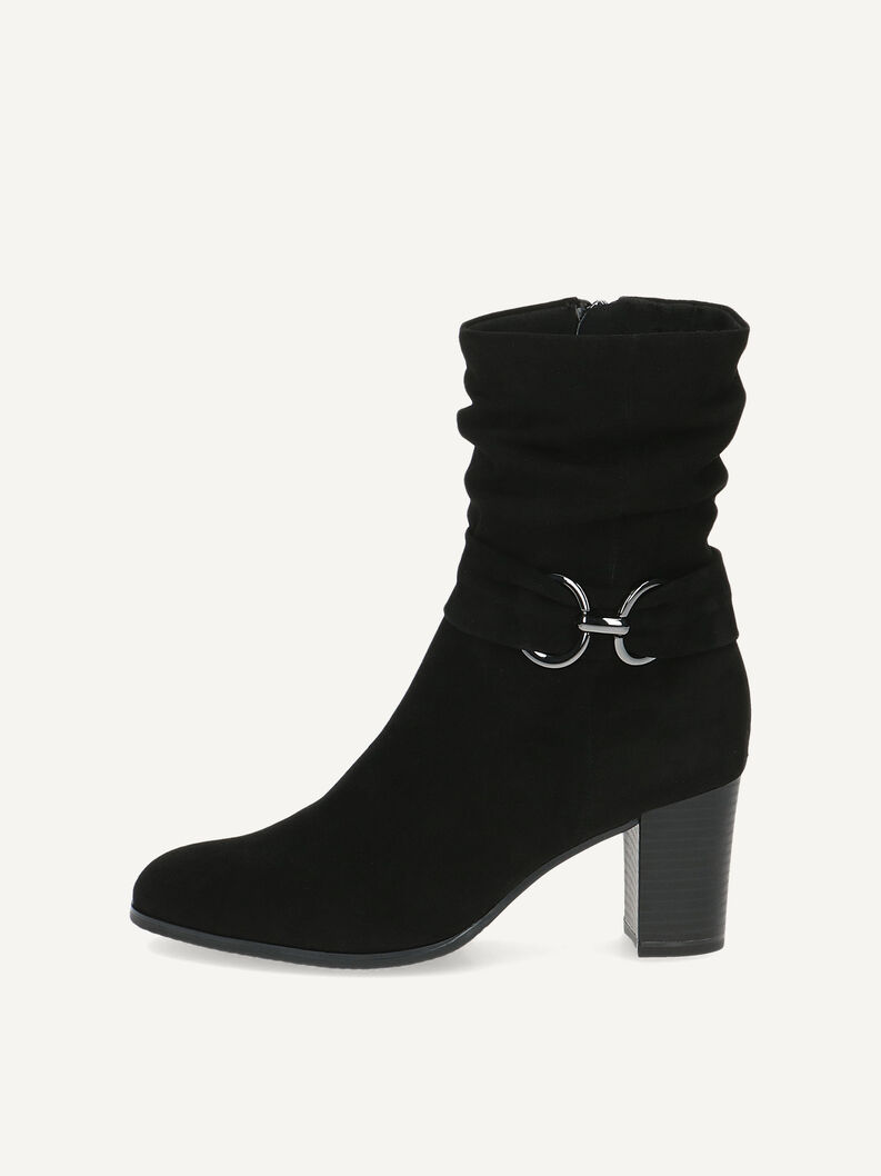 Lederstiefelette - schwarz, BLACK SUEDE, hi-res