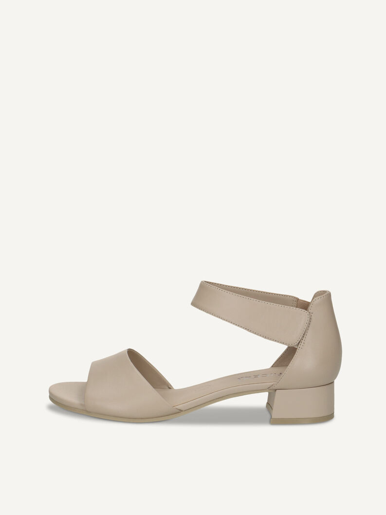 Ledersandalette - beige, BEIGE NAPPA, hi-res
