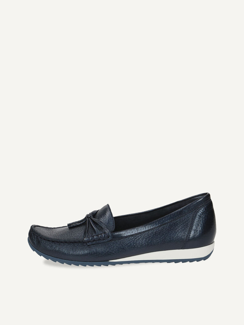 Ledermoccassin - blau, OCEAN PER.DEER, hi-res