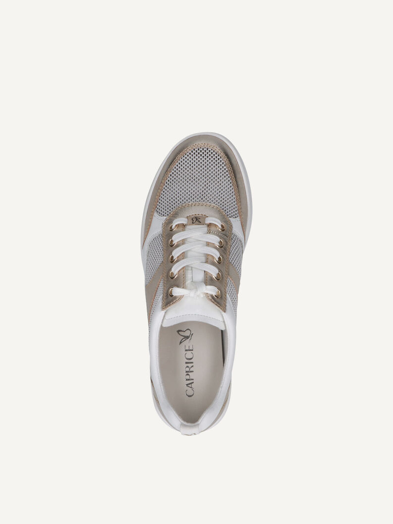 Sneaker, WHITE/LT GOLD, hi-res