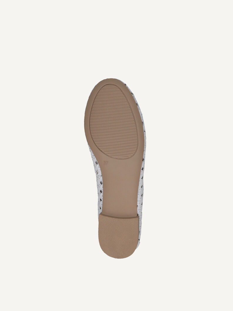 Lederballerina - weiß, WHITE NAPPA, hi-res