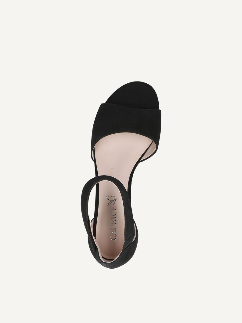 Ledersandalette - schwarz, BLACK SUEDE, hi-res