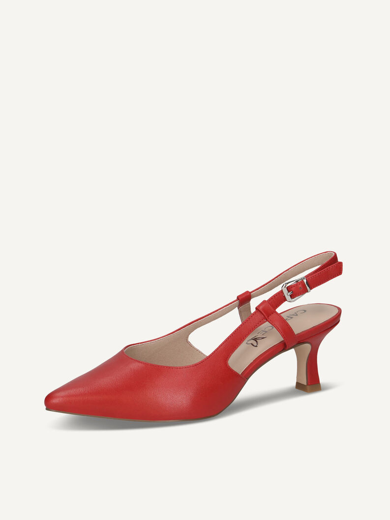 Slingpumps, RED NAPPA, hi-res
