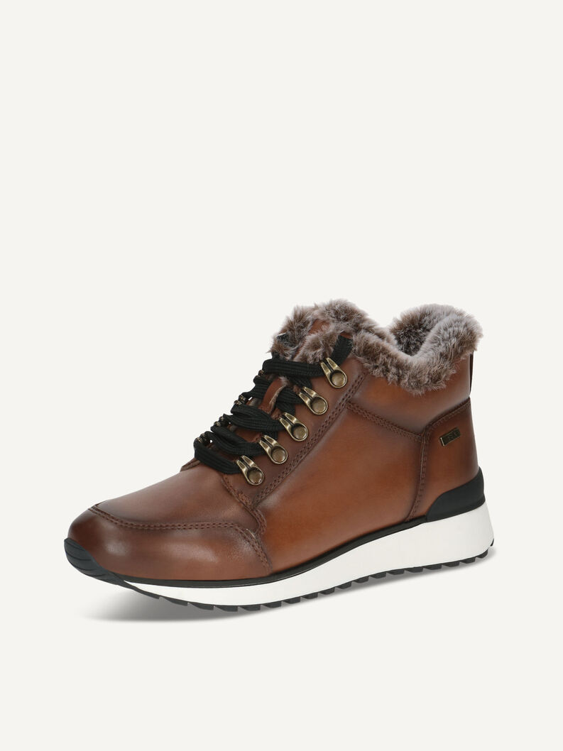 Lederstiefelette - braun Warmfutter, COGNAC NAPPA, hi-res