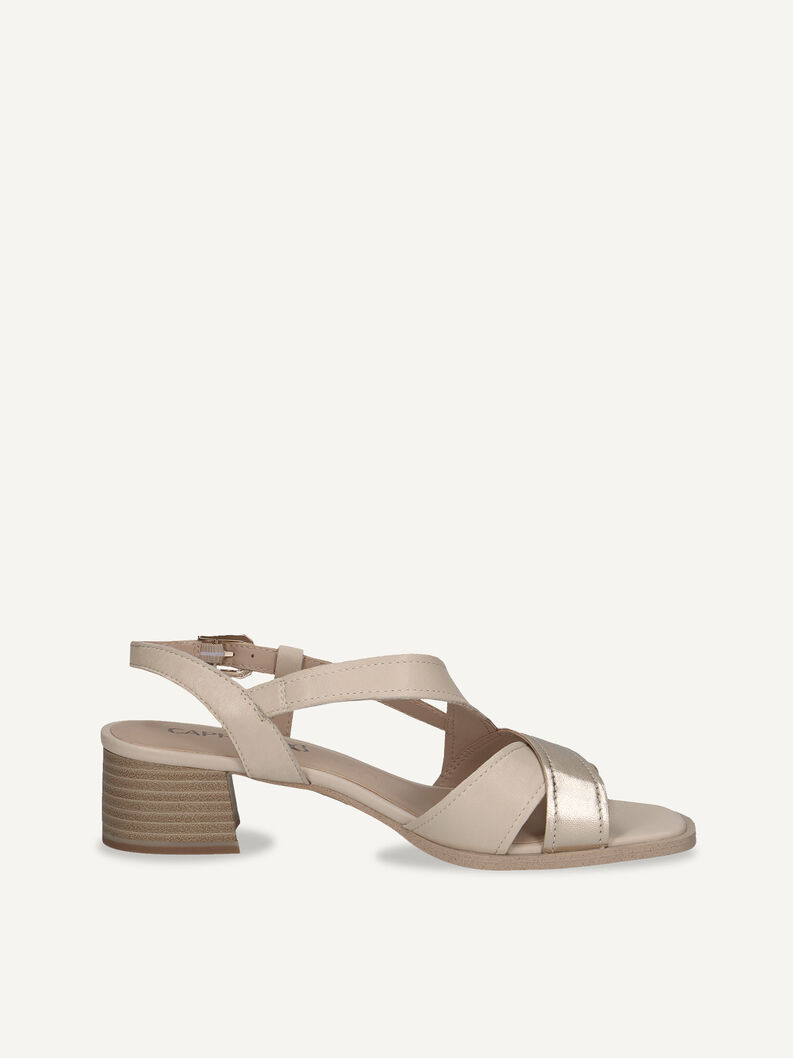 Ledersandalette - beige, OFFWHITE COMB, hi-res
