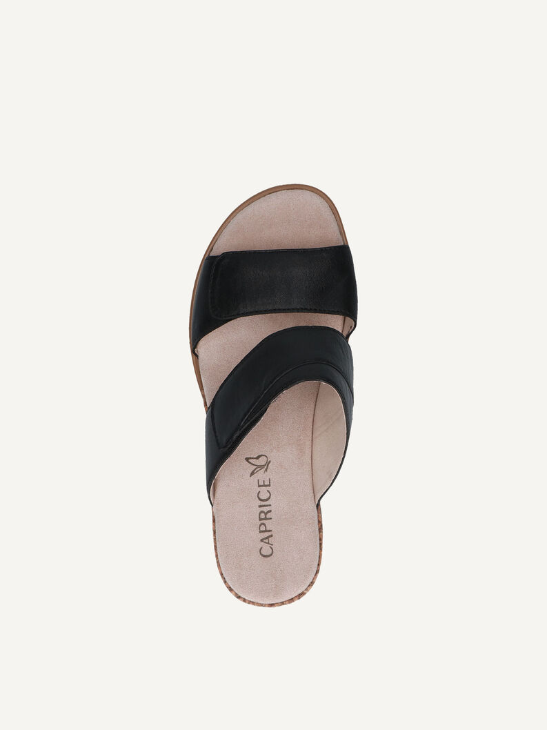 Lederpantolette - schwarz, BLACK SOFTNAP., hi-res