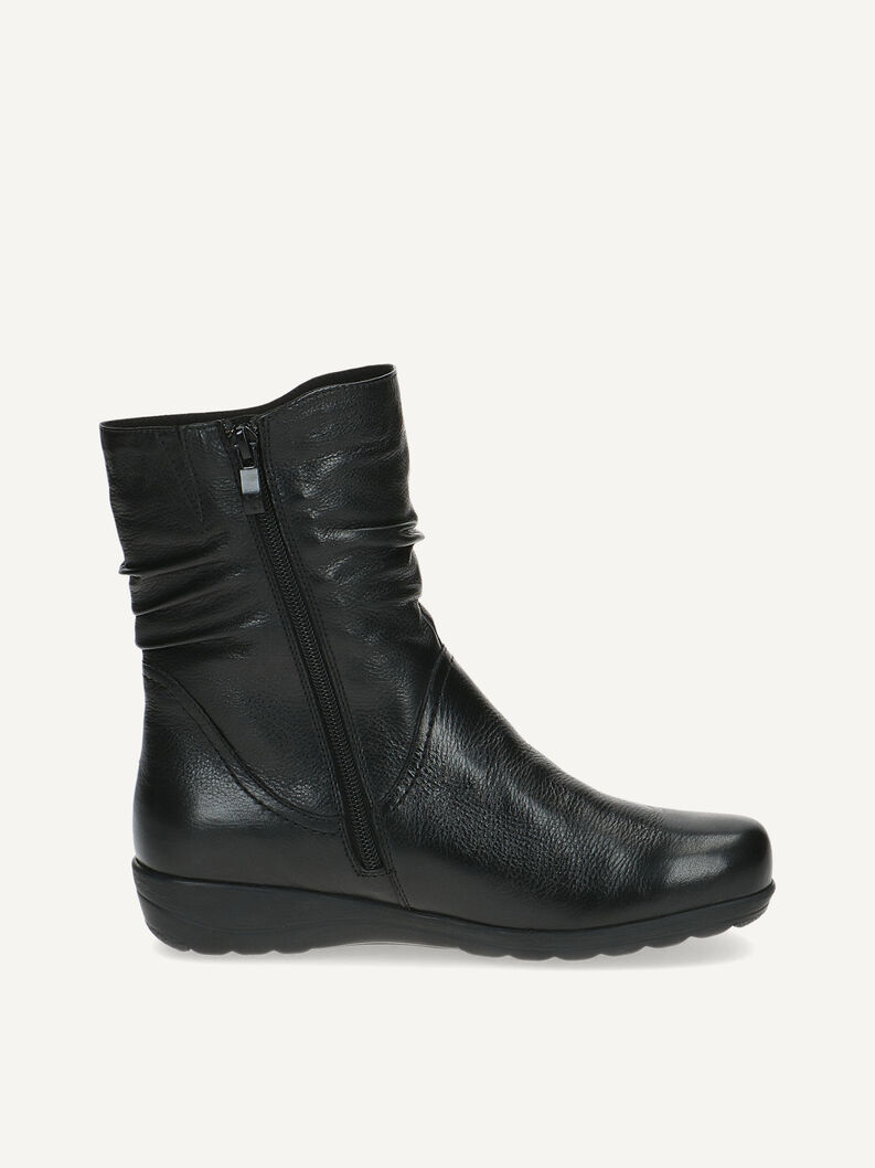 Lederstiefelette - schwarz Warmfutter, BLACK NAPPA, hi-res