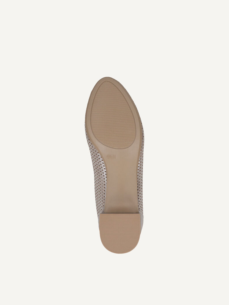 Lederpumps - braun, TAUPE METALLIC, hi-res