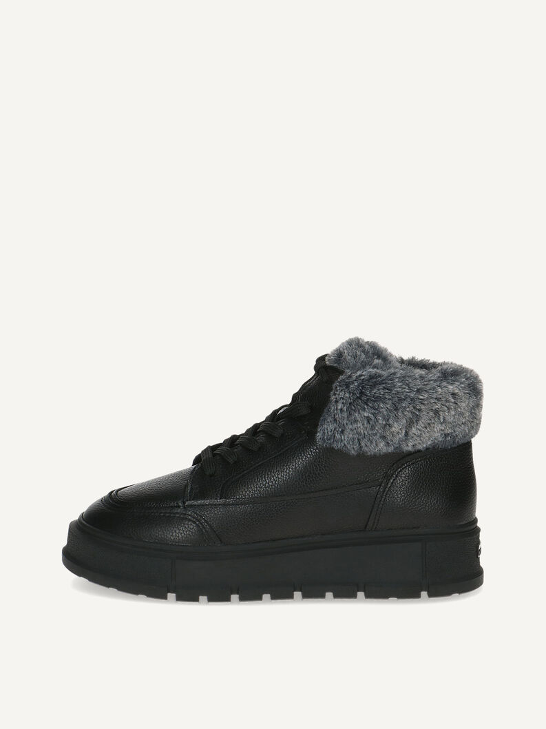 Lederstiefelette - schwarz Warmfutter, BLACK NAPPA, hi-res