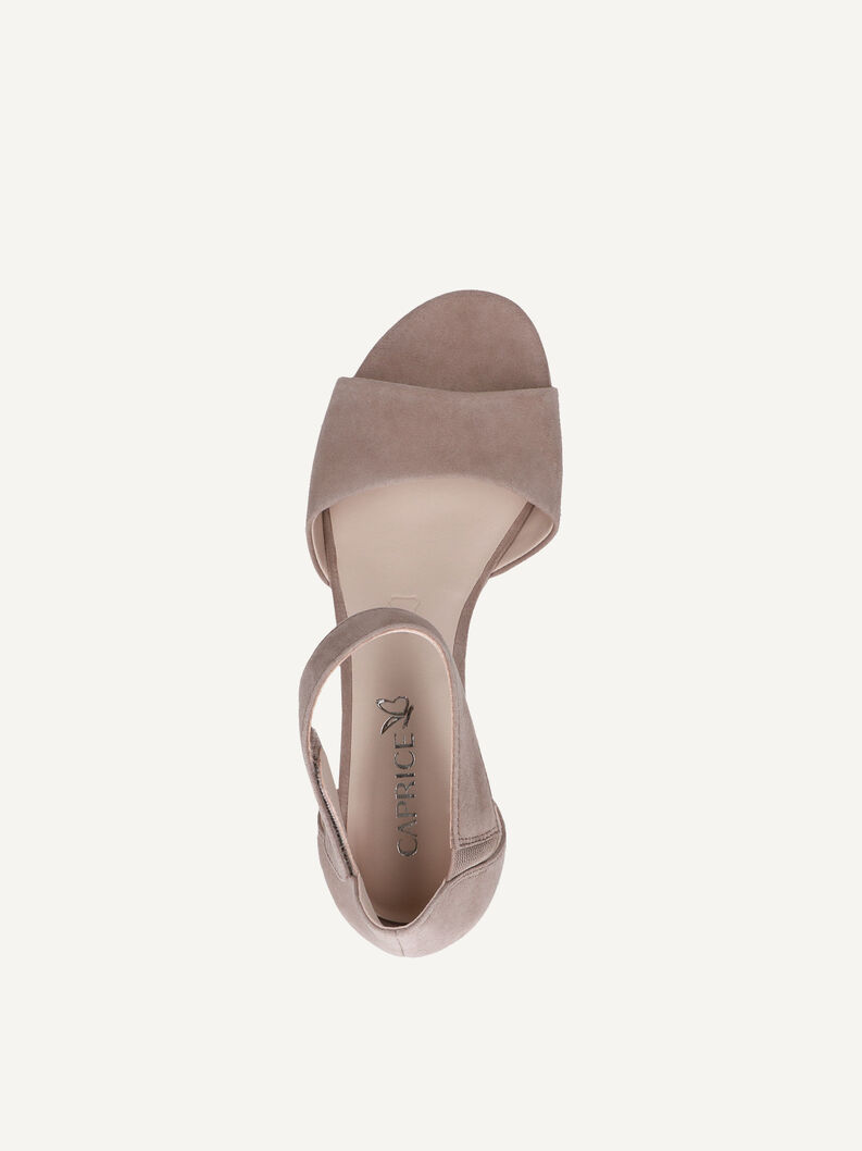 Ledersandalette - braun, MUD SUEDE, hi-res